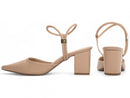 Scarpin luxo - Salto baixo, bloco, quadrado 6,0 cm/Feminino