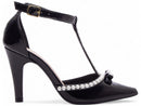 Scarpin luxo - Pérolas - Verniz - Salto alto, fino 9 cm/Feminino