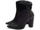 Bota cano curto - Laço - Salto alto, bloco 9 cm/Feminino