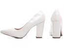 Scarpin luxo - Verniz - Salto médio, bloco, grosso 8,5 cm/Feminino