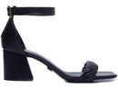 Sandália trançada - Tamanho grande - Salto bloco 7cm/ Feminino