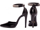 Scarpin luxo - Tornozelo de strass - Salto alto, fino 12 cm/Feminino