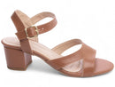 Sandália design em X - Salto baixo, bloco 5,0 cm/Feminino