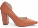 Scarpin lixo - Lateral aberta - Salto alto, bloco, grosso 8,5 cm/Feminino