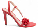Sandália aplique de flor - Salto alto, fino 9,5 cm/Feminino