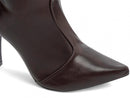 Bota cano alto - Detalhe em fivela - Salto alto, fino 9 cm/Feminino