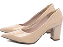 Scarpin tamanho grande - Verniz - Salto bloco - médio 8,5 cm/ Feminino