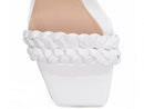 Sandália mini tranças - Salto médio, bloco, quadrado 8,5 cm/Feminino
