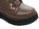 Bota - Coturno couro tratoado/Cano médio/Salto baixo/ Feminino