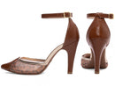 Scarpin - Salto fino alto 9 cm/Tela de Onça/Feminino
