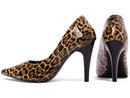 Scarpin luxo - Verniz - Onça - Salto alto, fino 10 cm/Feminino