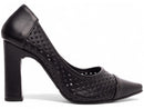 Scarpin luxo - design furadinho - Salto alto, bloco 9 cm/Feminino