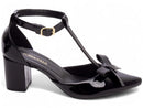 Scarpin luxo - Laço - Verniz - Salto baixo - quadrado 6,5 cm/Feminino