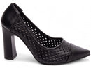 Scarpin luxo - design furadinho - Salto alto, bloco 9 cm/Feminino