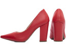 Scarpin luxo - Salto alto, bloco, grosso 8 cm/Feminino