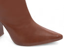Bota - Cano alto/Salto Alto - Bloco grosso 9 cm/ Fechamento em zíper e fivelas/Feminino