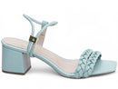 Sandália design trançado - Salto baixo, bloco, quadrado 5,5 cm/Feminino