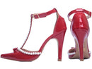 Scarpin luxo - Pérolas - Verniz - Salto alto, fino 9 cm/Feminino