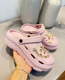 Kit 12 pares - Croc E.V.A plataforma luxo  - Pingente/Feminino