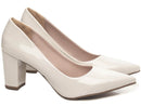 Scarpin tamanho grande - Verniz - Salto bloco - médio 8,5 cm/ Feminino
