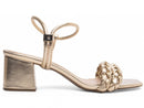 Sandália design trançado - Salto baixo, bloco, quadrado 5,5 cm/Feminino