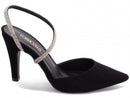 Scarpin luxo - Nobuck - Strass - Salto alto, fino 9 cm/Feminino