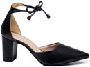 Scarpin tamanho grande - Amarração nas pernas - Salto médio, bloco 8 cm/ Feminino