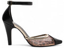 Scarpin - Salto fino alto 9 cm/Tela de Onça/Feminino