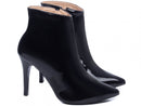 Bota cano baixo - Verniz - Salto alto, fino 10 cm/Feminino