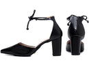 Scarpin tamanho grande - Amarração nas pernas - Salto médio, bloco 8 cm/ Feminino