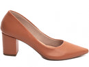 Scarpin simples - Napa/Metalizado/Verniz - Salto médio, bloco, grosso 6,5 cm/Feminino