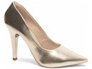 Scarpin tamanho grande - Verniz/Metalizado - Salto fino, alto 11 cm/Feminino