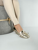 Mocassim confort metalizado - Detalhe em laço/Feminino