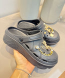 Kit 12 pares - Croc E.V.A plataforma luxo  - Pingente/Feminino