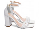 Sandália mini tranças - Salto médio, bloco, quadrado 8,5 cm/Feminino
