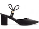 Scarpin luxo - Salto baixo, bloco, quadrado 6,0 cm/Feminino