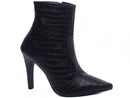 Bota cano baixo - Croco - Salto alto, fino 10 cm/Feminino