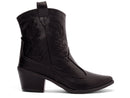 Bota cano curto - Texana Country - Bordado - Salto baixo, bloco 6 cm/Feminino