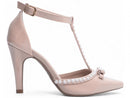 Scarpin luxo - Pérolas - Verniz - Salto alto, fino 9 cm/Feminino