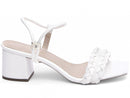 Sandália design trançado - Salto baixo, bloco, quadrado 5,5 cm/Feminino