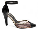Scarpin - Salto fino alto 9 cm/Tela de Onça/Feminino