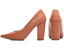Scarpin luxo - Salto alto, bloco, grosso 8 cm/Feminino