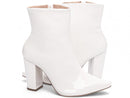 Bota cano médio - Verniz - Salto alto, bloco, grosso 9 cm/Feminino
