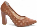 Scarpin luxo - design furadinho - Salto alto, bloco 9 cm/Feminino