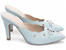 Mule scarpin design nuvem- Salto fino 9cm/ Feminino