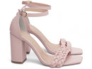 Sandália mini tranças - Salto médio, bloco, quadrado 8,5 cm/Feminino