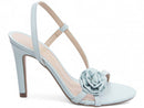 Sandália aplique de flor - Salto alto, fino 9,5 cm/Feminino