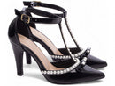 Scarpin luxo - Pérolas - Verniz - Salto alto, fino 9 cm/Feminino