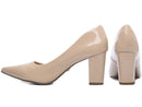 Scarpin tamanho grande - Verniz - Salto bloco - médio 8,5 cm/ Feminino