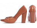 Scarpin luxo - Laço - Napa/Verniz - Salto alto, grosso 9 cm/ Feminino
